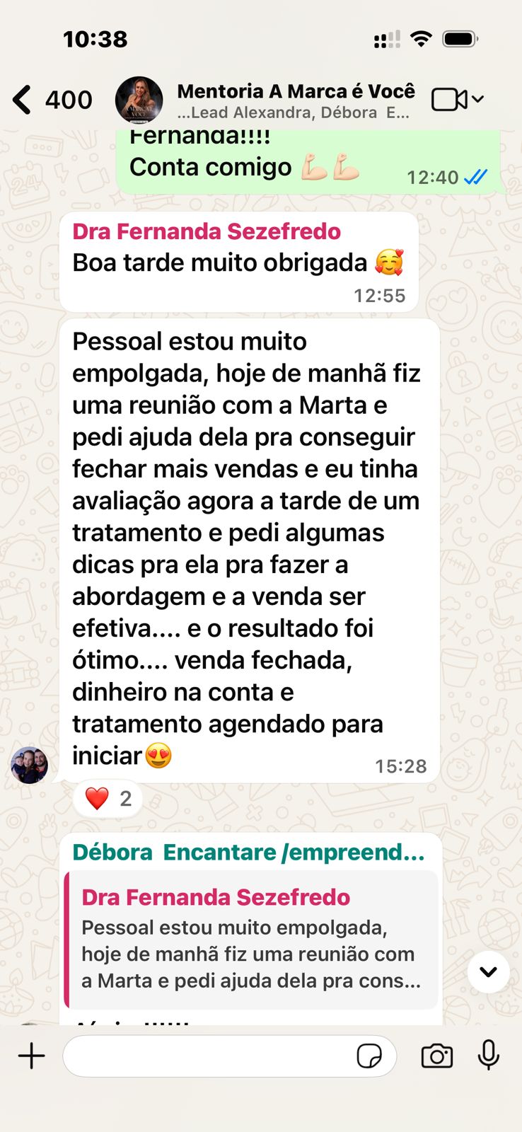 Depoimento de Dra. Fernanda Sezefredo